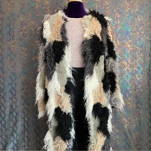 NASTYGAL Faux Fur Get Shaggy Coat M